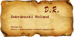 Dobránszki Roland névjegykártya
