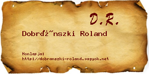 Dobránszki Roland névjegykártya