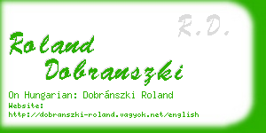 roland dobranszki business card